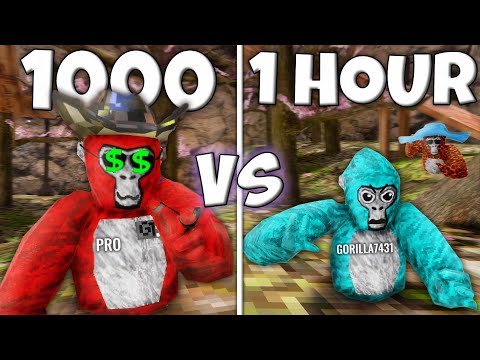1 HOUR VS 1000 HOURS In Gorilla Tag...