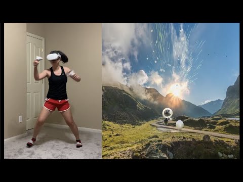 Supernatural VR Oculus Quest 2 gameplay - Queen - Don&#039;t Stop Me Now (High intensity) + warmup