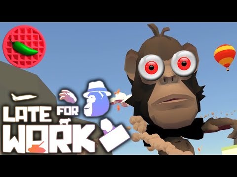 VR MEGA-GORILLA MULTIPLAYER! -- Let&#039;s Play Late for Work (HTC Vive VR Gameplay)(Versus Multiplayer)