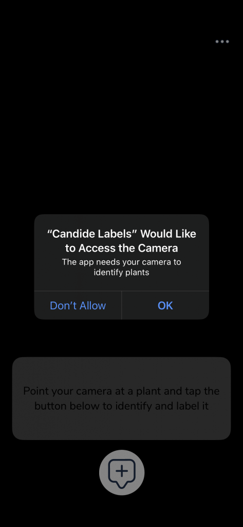 let candide labels access camera