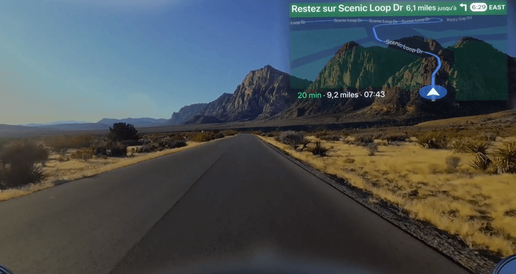 eyeride hud gps navigation example