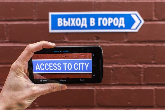 augmented reality examples: translation