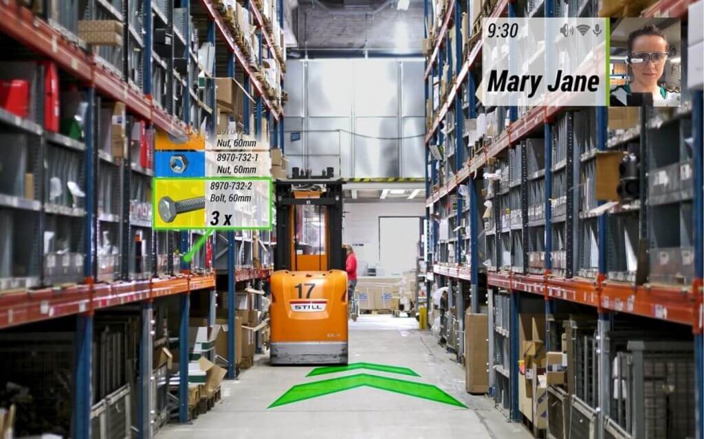 augmented reality examples: logistics