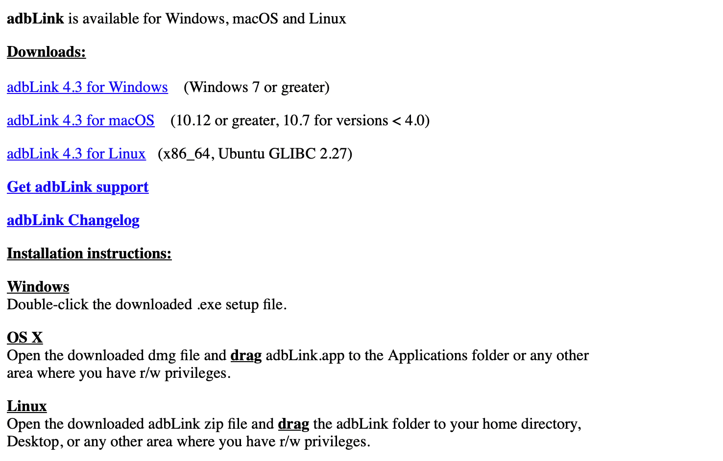 adblink 3.0 for windows
