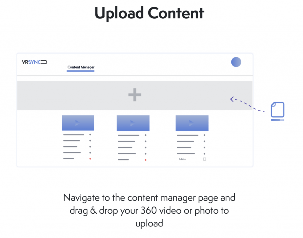 upload content to vr sync