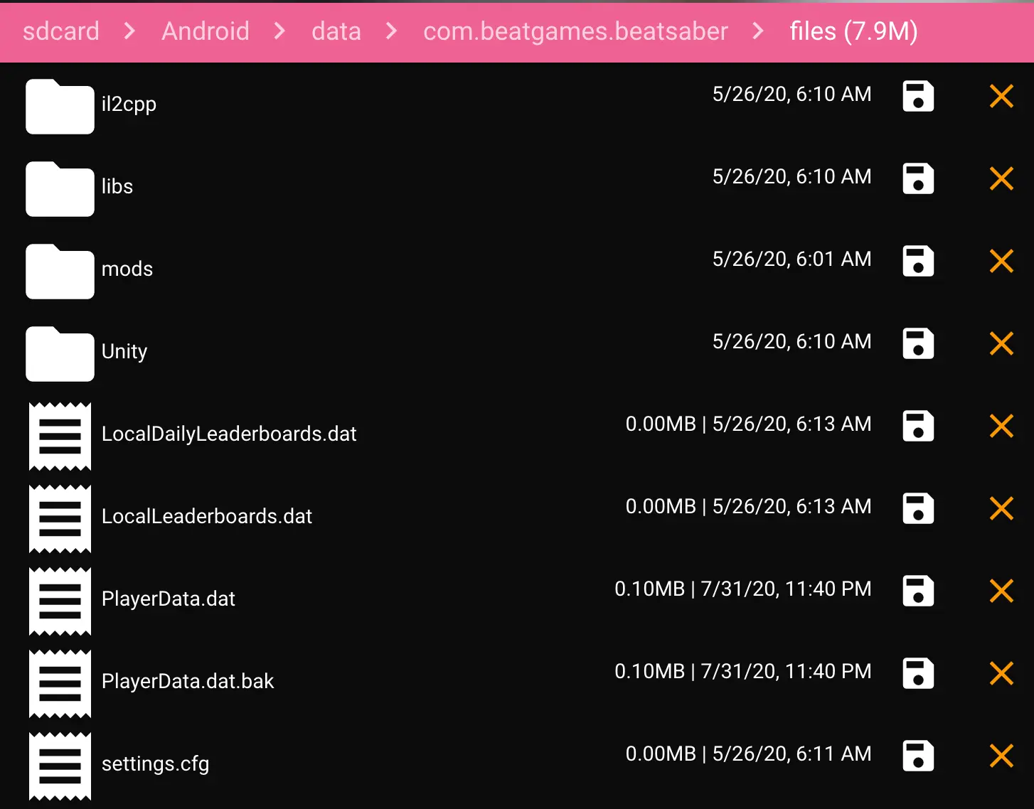 backup beat saber files folder