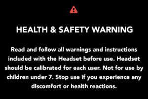 beginner vr tips health and safety warning