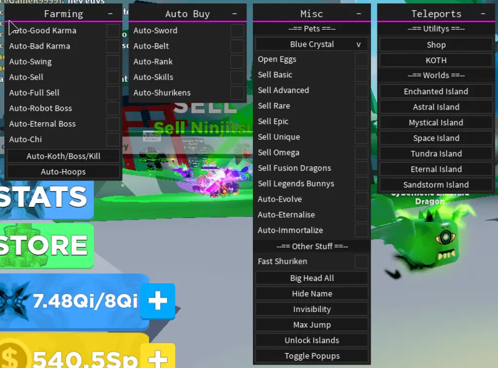 ninja legends gui roblox