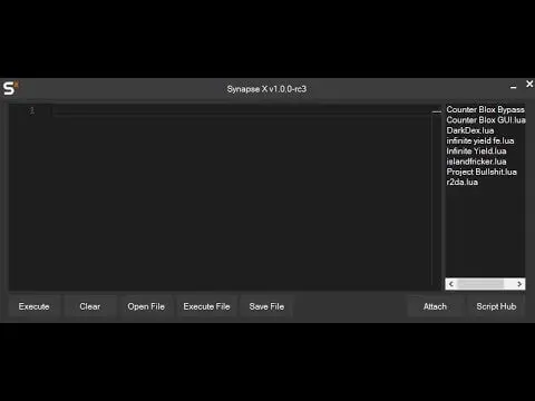 synapse x main screen