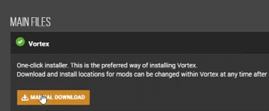 vortex mod manager not working