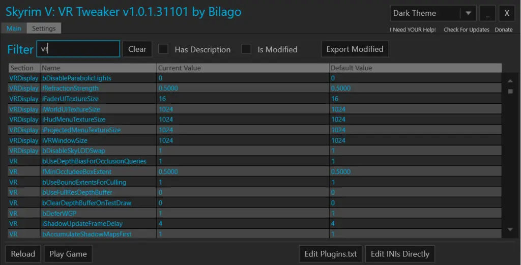 skyrim vr configuration tool