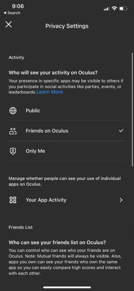 3 - change privacy settings