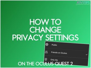 how to change privacy settings on the oculus quest 2