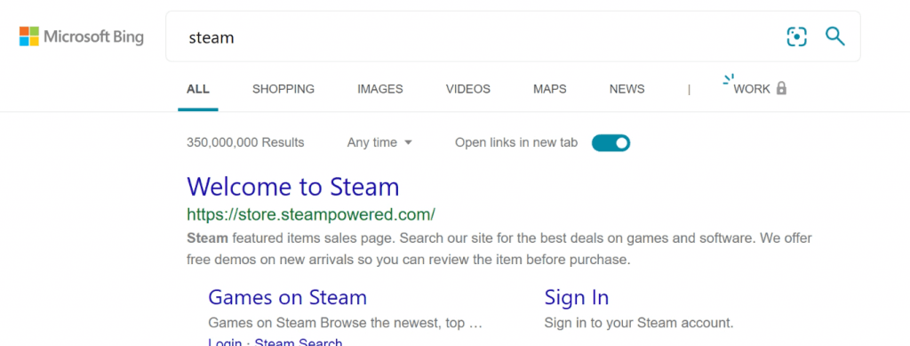 go to steam website