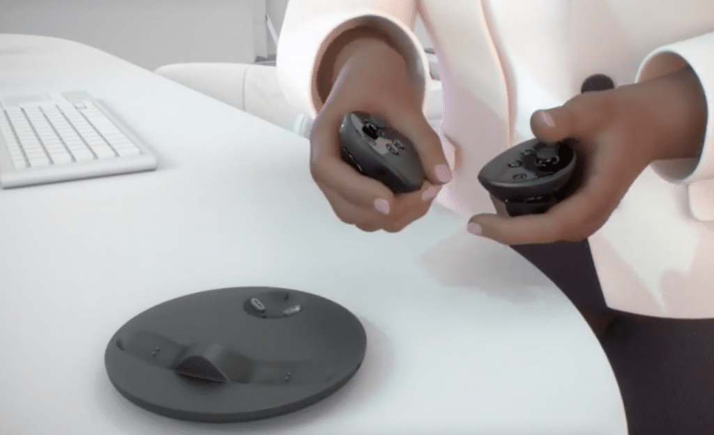 oculus quest pro controllers and wireless charging pad