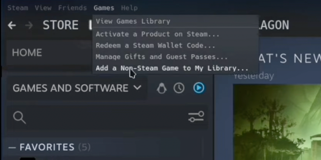 steam add non steam game to library