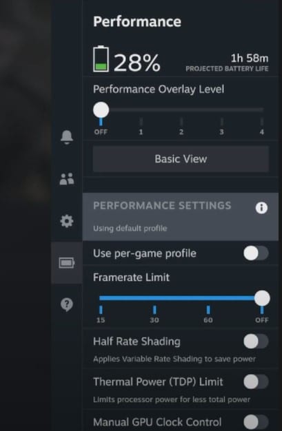 steam deck performance overlay advanced options