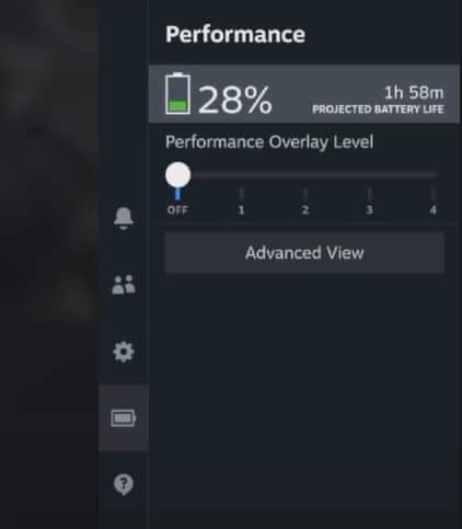 steam deck performance overlay simple view