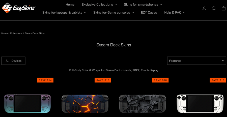 easyskins best steam deck skins site