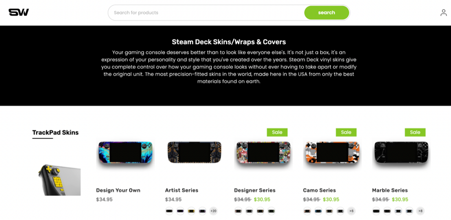 slickwraps best steam deck skins site