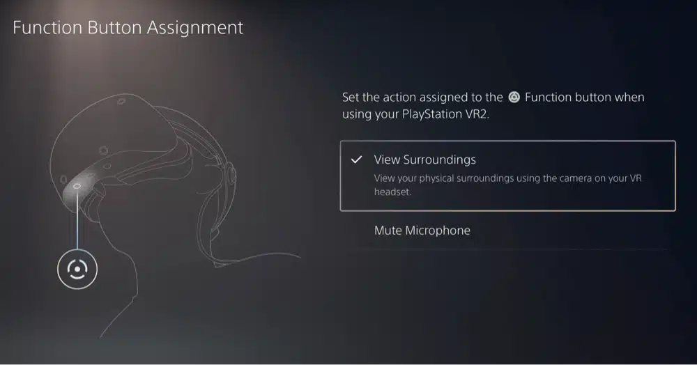 best playstation vr2 settings function button assignment