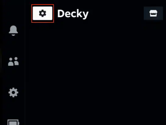 decky loader settings button