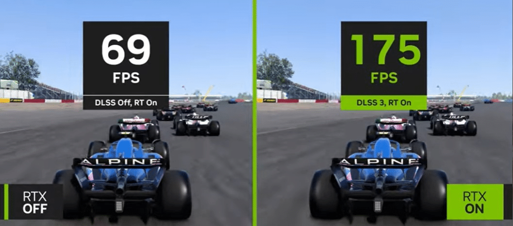 nvidia rtx 4070 vs 3080 dlss 3 on off