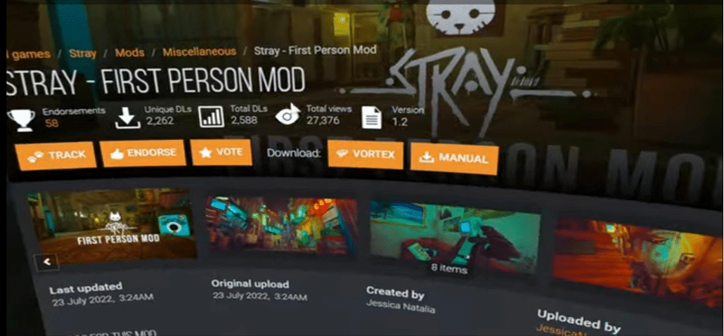 stray first person mod