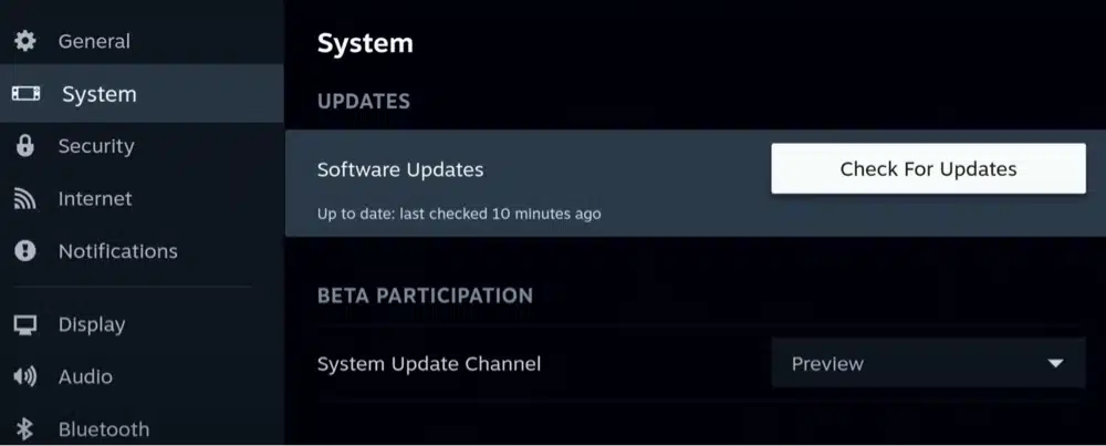 steam deck os 3.5 preview channel