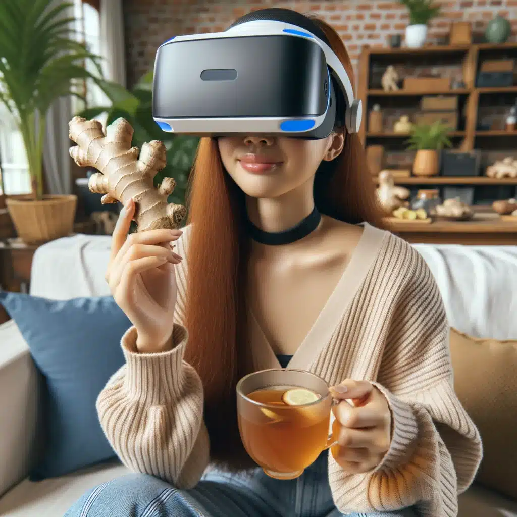 ginger to reduce vr motion sickness
