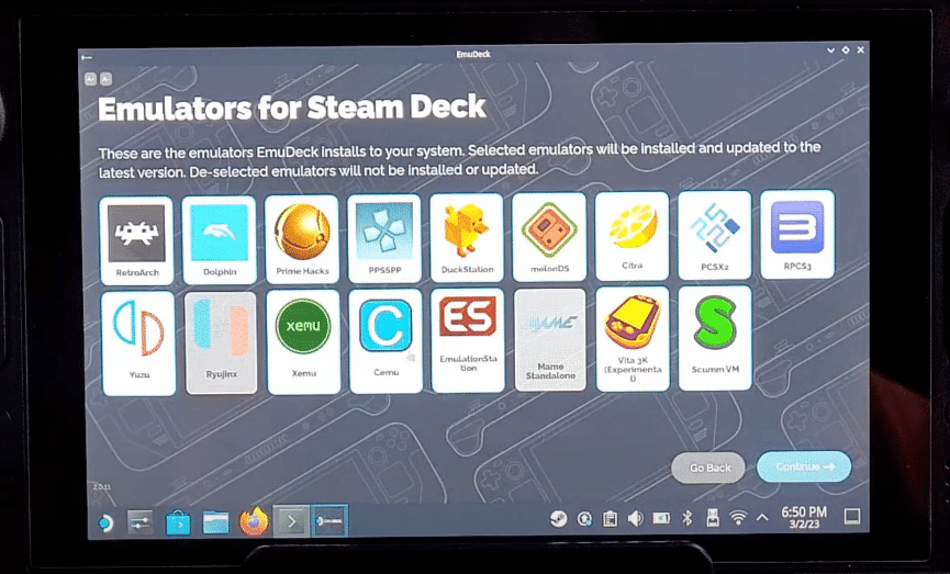 emulators for steam deck options