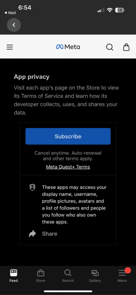 subscrive to meta quest plus for free
