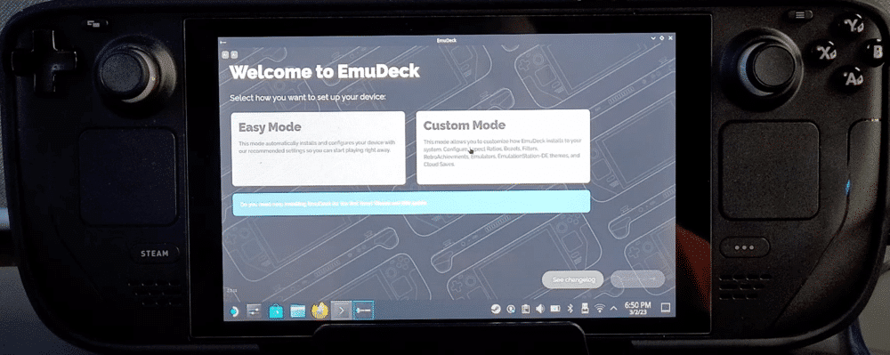 welcome to emudeck on steam deck