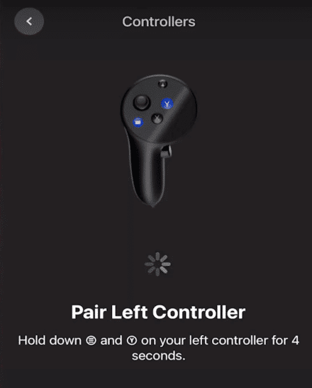 pair left meta quest pro controller