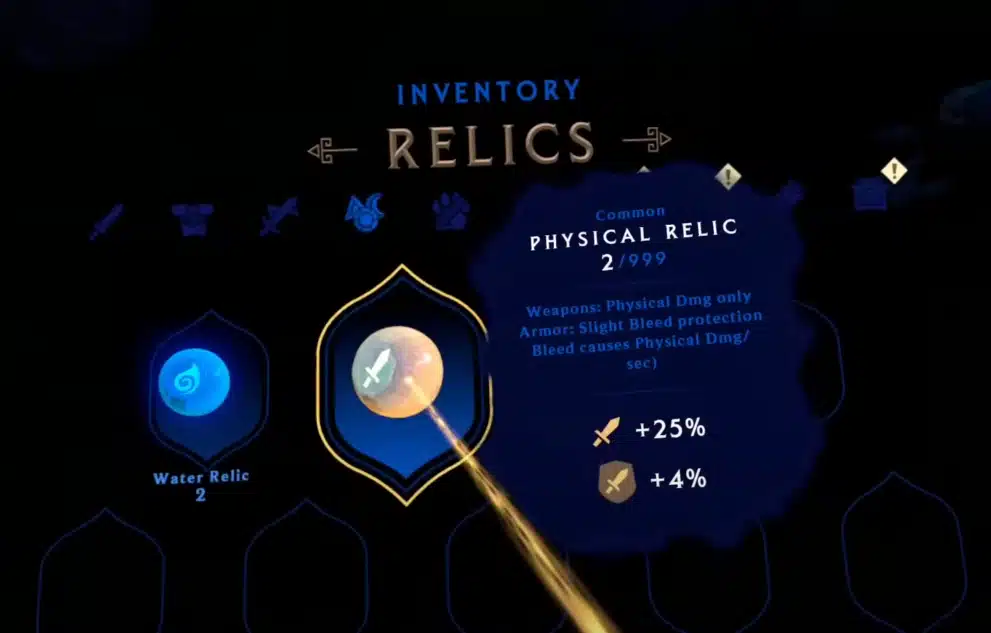 asgard's wrath 2 tips relics in inventory
