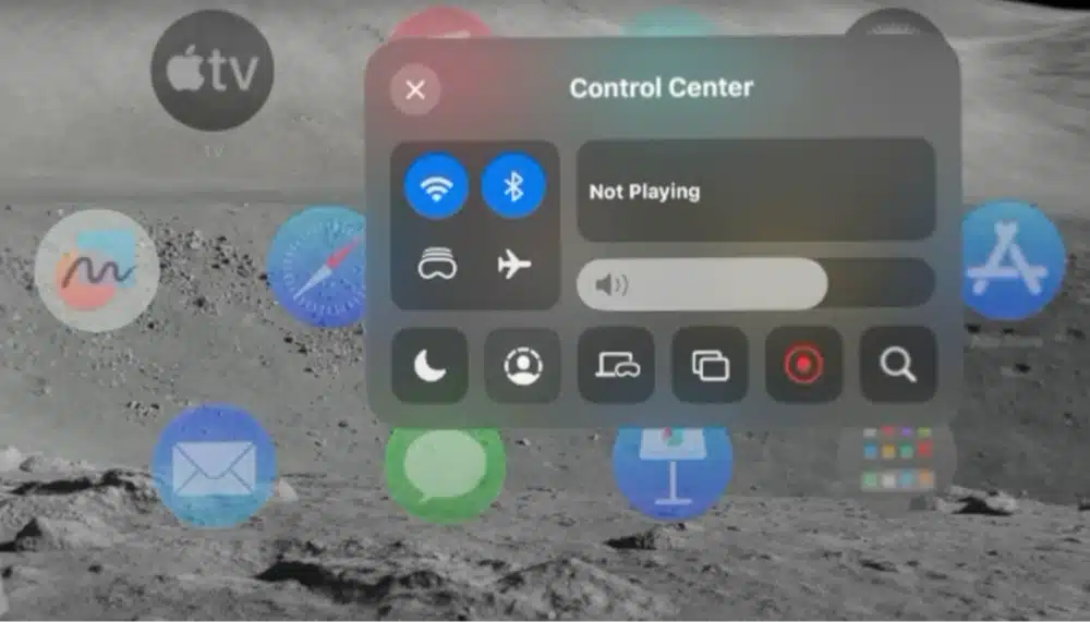 apple vision pro control center for sharing your headset with guests