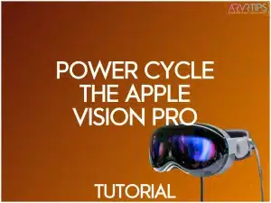 how to power cycle the apple vision pro