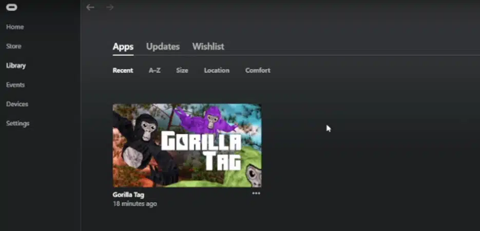 install gorilla tag in oculus pc software