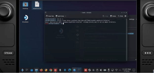 4 - install waydroid on steam deck