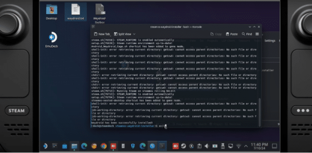 8 - how to install waydroid on steam deck