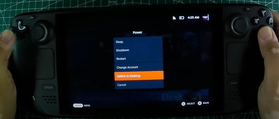 switch to desktop mode on steam deck