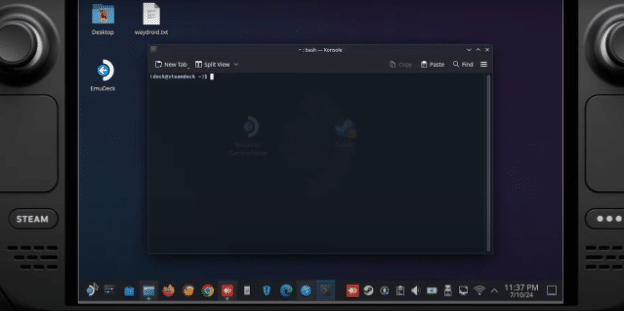 steam deck terminal window