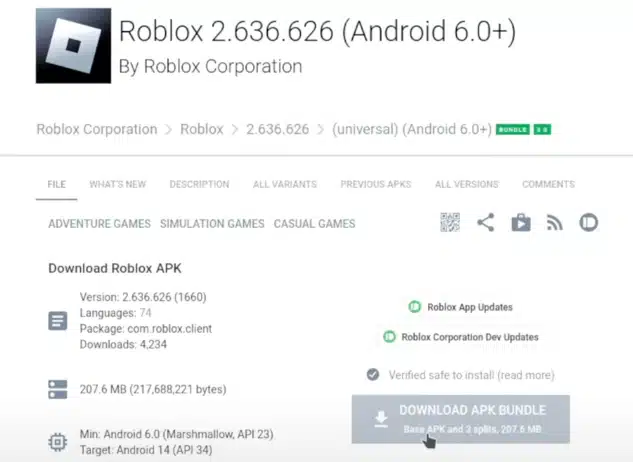 download roblox apk on steam deck