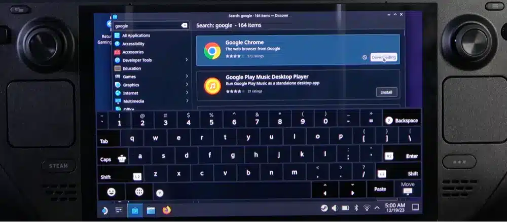 how to install google chrome on steam deck