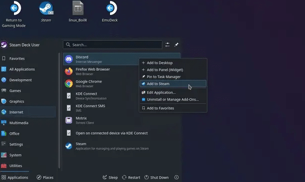 add discord to steam library on steam deck