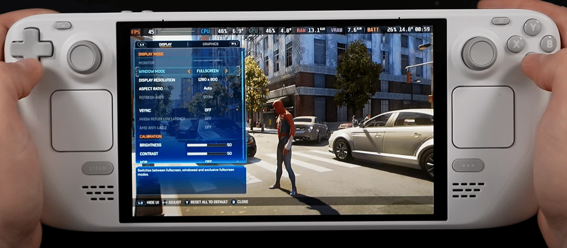best spider-man 2 steam deck graphics settings
