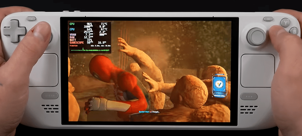spider-man 2 steam deck frame rates