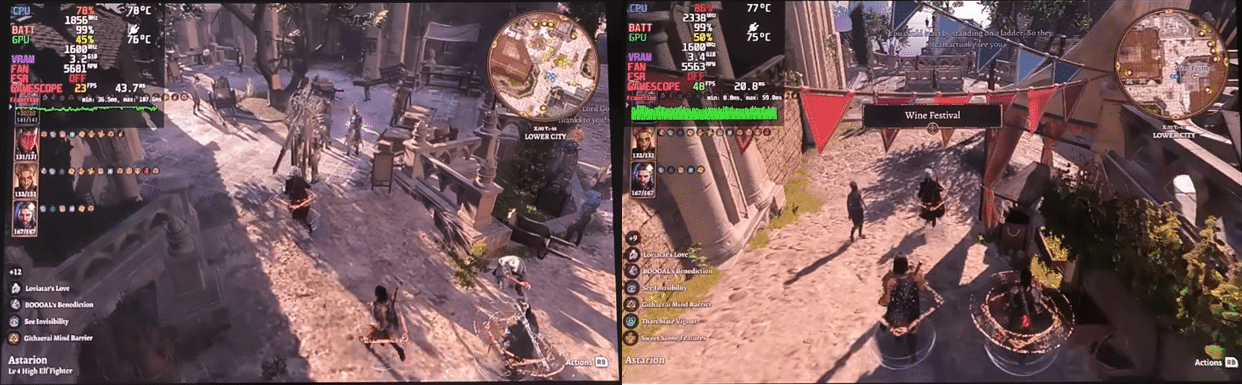 lossless scaling on steam deck baldur's gate 3