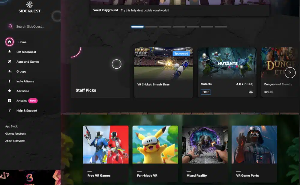 sidequest vr how to play vr porn games on meta quest