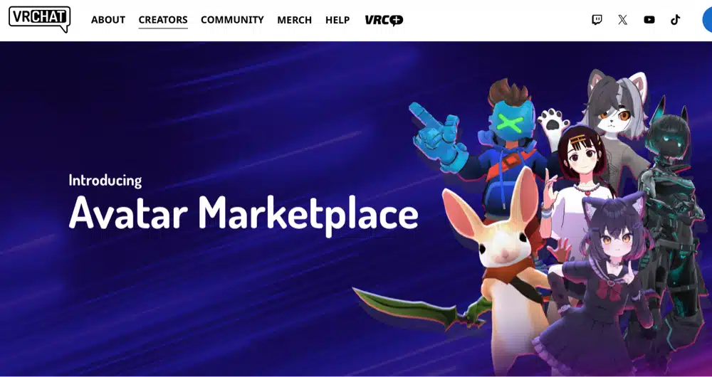 vrchat custom avatars official marketplace